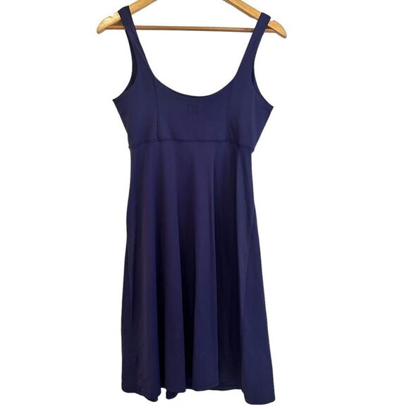 FIG Canada Macon Sleeveless A-Line Midi Dress in Ocean Purple Size Medium - Picture 2 of 5